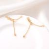 Cinturón de oro de 14K con hebilla de resorte 925, cadena Y con cadena extendida, collar DIY con porta pin para gorra, joyería de ajuste, cadena de cola dorada