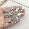 Acessórios DIY Feitos à Mão Pingentes de Colar Brincos Libélula Cobra Vaca Cavalo Urso Veado Chaveiros de Celular Charms Liga