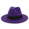 Sombrero de Fieltro Negro Estilo Inglés Retro con Cinta Negra Sombrero de Copa para Fiesta Viajes Caballero Ala Ancha Grande Lana Cálido Sombrero Jazz
