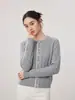 Cardigan de Punto con Bloques de Color Estilo Coreano para Mujer 2026 Otoño Nuevo Diseño con Sentido Cable de Punto Algodón Lana Casual