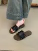Primer Encuentro Sandalias de Moda de Temporada Zapatos de Mujer 2026 Verano Nuevo Estilo Coreano Retro Minimalista Versátil Casual Punta Abierta