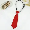 Corbata Pequeña Mujer Perezosa Sin Planchar Súper Corta Japonesa Hecha a Mano Color Sólido Amor Estilo Universitario Retro Marrón Jardín de Infancia
