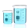 Fabricantes de vasos de precipitado de vidrio suministran escala 5ml -2000ml con vaso de precipitado graduado vaso de precipitado experimental de vidrio