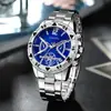 Reloj de Pulsera de Acero para Hombre Más Vendido en E-Commerce Transfronterizo con Esfera Grande Decorativa de Cuarzo de Gama Alta y Acero Inoxidable de Grado Empresarial