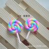 Paleta Círculo de Arcilla Blanda Popular DIY Funda para Teléfono Celular Material de Belleza Caramelo Retorcido de Colores Accesorios de Imán para Refrigerador