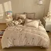 Estilo ins borda de concha capa de cama conjunto de quatro peças fresco desenho animado capa de edredom super macia lençol conjunto de três peças dormitório estudantil