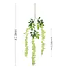 Decoración de Boda Planta de Vid de Plástico Flor de Vid Flor Artificial Planta Violeta Verde Flor Colgante Flor de Glicina Artificial Flor Artificial