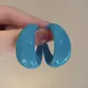 Pendientes Sencillos Dopamina Forma de C Estilo Hong Kong Pendientes Acrílicos de Alta Gama Pendientes Geométricos Únicos de Nicho Pendientes para Mujer