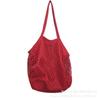 Em Estoque Forro Dobrável Algodão Bolsa de Malha Grande Fruta Algodão Bolsa de Malha Algodão Puro Tote Bolsa de Malha Sacola de Compras Tecida