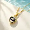 Estilo Creativo Transfronterizo Europeo y Americano Nuevo Producto Moda Simple Geométrico Collar Ojo de Demonio Accesorios Fuente de Comercio Exterior