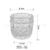 Tazas de Velas Simples con Rayas Ins Arreglo de Atmósfera Vidrio Taza de Velas de Aromaterapia Portavelas Creativo de Piña Dormitorio Pose