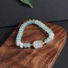 Nueva pulsera de estilo chino con cuentas de ábaco de aguamarina y jade para mujer, ligera, de lujo, nicho, exquisita calcedonia, marca de paz y seguridad.