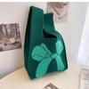 Bolsa de Regalo Panda Engrosada Bolso de Mano Tejido para Mujer Bolsa Tejida Versátil Bolsa de Muñeca Tridimensional Bolso Cuadrado Pequeño Bolso Tote