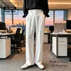 Vibras de Verano 2026 Estilo Perezoso Versátil Rectos Casuales Pantalones para Hombre Moda de Alta Gama Lujo Ligero Frescos y Elegantes Pantalones de Traje