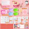 Paquete de material para manualidades con cera de gelatina y pintura de fuego, sello para estudiantes, conjunto completo de accesorios, herramienta de cuenta manual, caja de regalo, lote