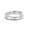 Anillo de lava con textura de plata esterlina S999 de Ganjia, regalo de San Valentín para pareja, ideal para novias, hombres y mujeres.