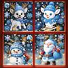 Pegatinas Navideñas Dibujos Animados Creativos Papá Noel Pegatinas para Vidrio Venta Caliente Transfronteriza Campanas Copos de Nieve Muñeco de Nieve Pegatinas Estáticas