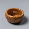 Cesta Retro de Bambú, Cesta Portátil, Bandeja para Snacks, Cesta de Almacenamiento de Snacks para Escritorio Tejida a Mano, Cesta de Picnic, Productos de Bambú