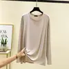 Nova coleção Primavera e Outono: Camiseta de modal plus size, com corte solto e proteção solar para mulheres, versátil e respirável, adequada para usar como camada externa ou como camiseta