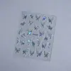 Pegatinas de mariposa para redes sociales, pegatinas para decoración de uñas, surtido de 50, adhesivas, calcomanías de uñas 5D en relieve, venta al por mayor, luz de concha, luminosas