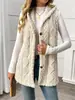 Cárdigan Casual de Invierno para Mujer con Capucha y Botones, de Felpa de Doble Cara en Color Sólido, de Venta Caliente en Comercio Exterior Transfronterizo Europeo y Americano