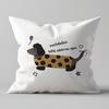 Funda de Almohada Cuadrada con Estampado de Cachorro Lindo Textura Dorada Impresa por Ambos Lados Cojín para Sofá Mesita de Noche