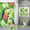Cortina de ducha de poliéster impermeable con estampado digital de pájaros coloridos para baño, con mampara de baño, de Amazon, fabricante de fuentes e-commerce.