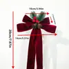 Enfeite de Natal 2026 Laço de Veludo Decorações de Árvore de Natal Sinos Pingentes Decoração de Cena Cabide de Porta