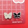 Celebrante de Internet Corazón Blanco y Negro Mariposa Flor Plato Pequeño Estilo Fragante Accesorios de Plástico DIY Horquilla Carcasa de Teléfono Móvil Parche de Joyería