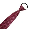 Fabricante Hombres Negros Casual Rayas Azules Corbata de Negocios Corbata Perezosa 8cm Corbata sin Corbata al por Mayor Cremallera
