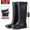 Botas de Lluvia para Hombre Nuevas Primavera y Verano Caña Media Impermeables Antideslizantes Resistentes al Desgaste Zapatos de Agua Forrados de Lana Trabajo Pesca Lavado de Coches Cocina Zapatos de Goma