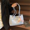 Bolso de Lona para el Trabajo para Mujer 2025 Nuevo de Moda Verano Bolso de Hombro Bajo el Brazo Bolso Tote Casual de Gran Capacidad