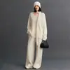 Caxemira Feminina Solta Moda Casual Simples Estilo Urbano para o Dia a Dia Suéter de Caxemira Outono e Inverno Nova Tricotagem Versátil