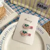 Pinza para el pelo de encaje con diseño de fruta y tulipán, estilo de dibujos animados, estilo Mori fresco, accesorios para el cabello para niños, para flequillo, pinza versátil