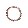 Pulsera de flor redonda con cierre de circonita, lujo ligero, alta gama, pulsera exquisita con un diseño elegante, versátil y a la moda, venta al por mayor