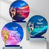 Trofeo de Cristal Danza Ballet Latino Danza Cuadrada Trofeo Música de Piano Angelito Conmemoración Competencia de Danza