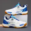 Zapatos de Bádminton Casuales con Hebilla Giratoria Transfronterizos Estilo Pareja Transpirable Zapatillas Ligeras de Tenis de Mesa Zapatos de Entrenamiento de Tenis para Hombre