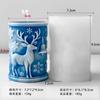 Jiahuimei Decorações de Natal Molde de Silicone DIY Molde para Vela Aromática Cilíndrica de Floco de Neve de Natal