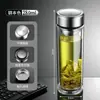 Termo de Apertura con un Clic para Hombre, Vaso de Agua de Acero Inoxidable, Separación de Té y Agua, Nuevo Vaso de Té para Coche 2024