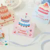 Série de Cartões de Aniversário Bolo da Xiantang: Floricultura, Confeitaria, Rabiscos Artísticos em Desenho Animado, Cartões de Aniversário Manuscritos com Bênçãos