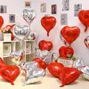 Balão de Amor de 18 polegadas Balão de Filme de Alumínio Adereços de Casamento Decoração Cena de Atmosfera Shopping Center Loja Dia dos Namorados Senso de Ritual
