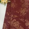Tela satinada de acetato impresa con relieve dorado estilo chino, adecuada para vestidos cheongsam de mujer, chalecos, Hanfu y faldas de cara de caballo; tela floral satinada