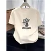Camiseta de Algodão Puro com Ombro Reto e Manga Curta para Mulheres, Nova 2026 Slim-Fit Emagrecedora Base Cinza Top para Primavera e Verão