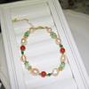 Pulseira Estilo Florestal Fivela da Paz para Mulheres, Ornamentos de Mão de Contas Rosas de Alta Qualidade, Pulseira de Jade, Popular na Moda, Ajustável e Sofisticada
