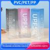 Caixa plástica PET logo personalizado caixa de embalagem para guarda-chuva copo a vácuo caixa dobrável retangular PP cor degradê fosca