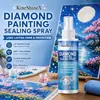 O Spray Selante para Pintura Diamantada KineShineX é usado diariamente para selar e limpar artesanatos de pintura diamante.