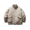 ORIGTEEN Casaco Acolchoado de Algodão Estilo Americano Gola Retrô Casaco de Inverno Unissex Casaco Acolchoado Espesso para Adolescentes MY454