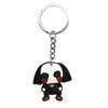 Serie de Halloween Más Vendida Transfronteriza Dibujo Animado Goma Suave de PVC Llavero de Metal Colgante para Bolso Accesorio Decorativo Pequeño DIY