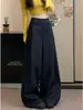 ¡Disparo real! Pantalones de Pierna Ancha con Doble Bolsillo, Estilo Nuevo Otoño 2026 para Mujer con Cremallera Lateral, Pantalones Casuales Sueltos para Mujer