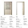 Puerta Plegable de PVC Puerta Corredera Baño Cocina Sala de Estar Balcón Dormitorio Puerta Divisoria Puerta Corredera Plegable Simple Invisible